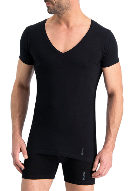 NOSHIRT lite - deep V - zwart
